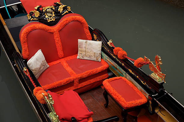 istock Red Upholstery inside a venetian gondola 522856299