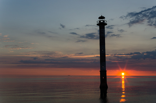 Kiipsaare leaning lighthouse in Saaremaa, Estonia.