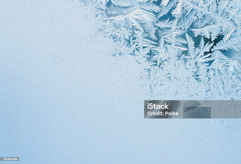 Ice background Frost on window Ice Stock Photo