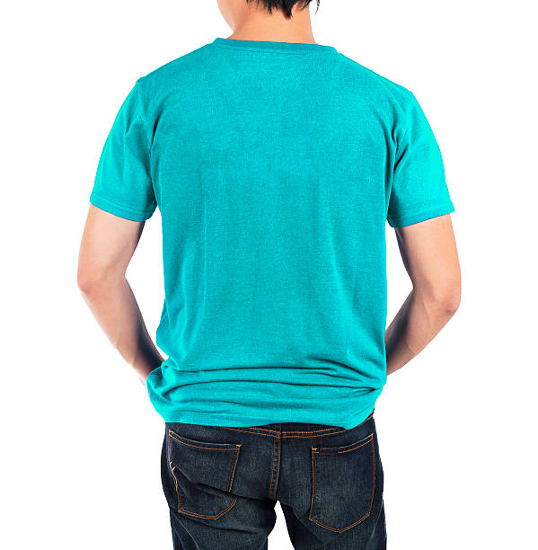 istock Close up of man in back blue sky shirt. 522861388