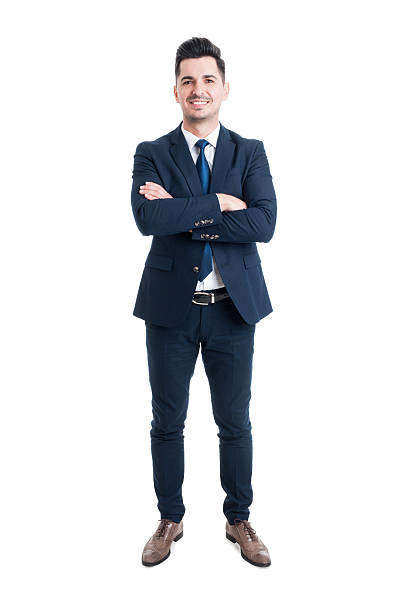 istock Confident businessman standing with arms crossed and smiling 522861444
