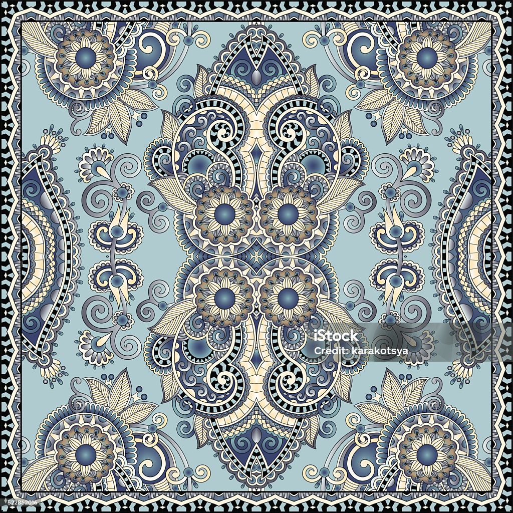 Blue Pattern Collections Blue Floral Pattern Stock Illustration - Download Image Now - Beige ...