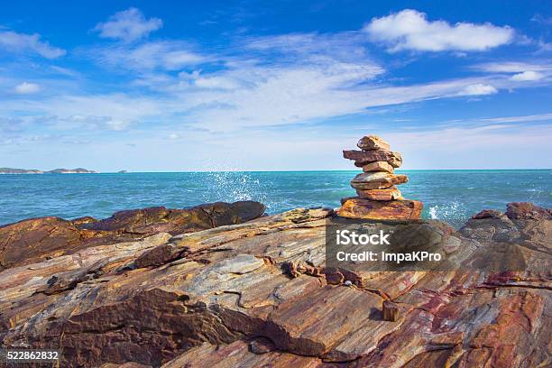 Stack Splash Stone Stack Stable And Wave Splash On Background Stock Photo - Download ...