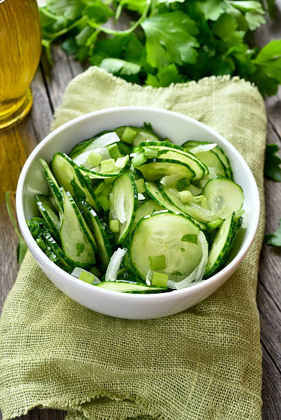 istock Vegetarian food vegetable cucumber salad 522863790