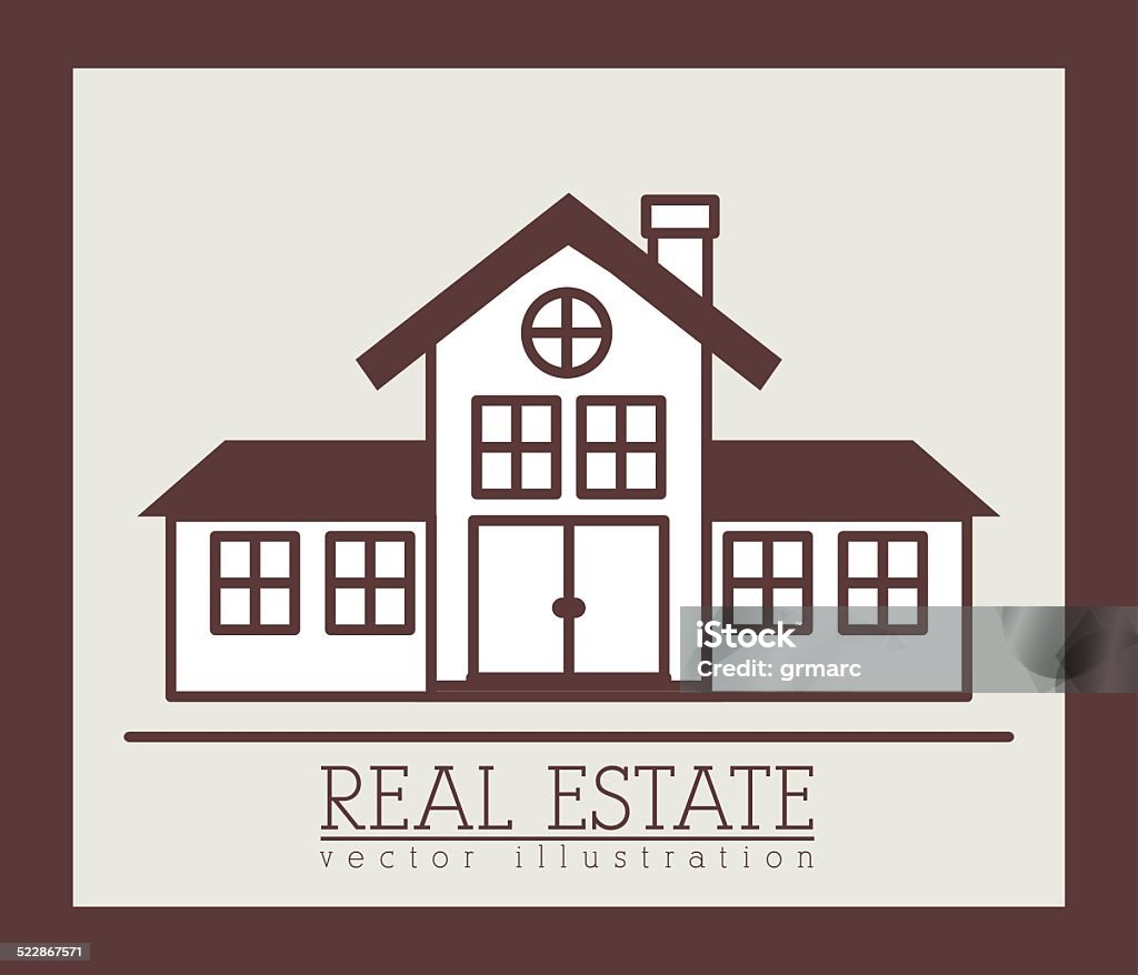 Real estate design Real estate design over brown background, vector illustration Architecture stock vector