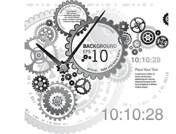 Vector illustration of Background Clockworks