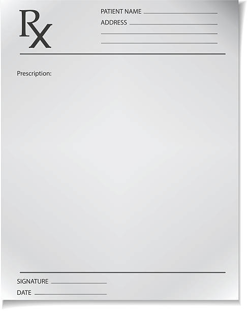 Medical prescription Medical prescription-vector illustration rx stock illustrations