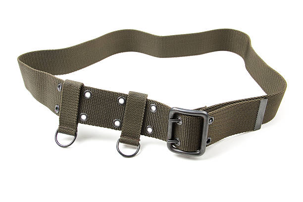 istock Military belt isolated on a white background 522870660