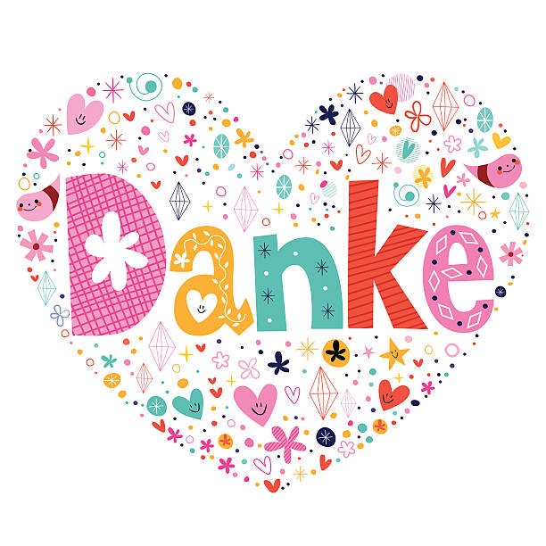 Danke - Thanks in German vector art illustration