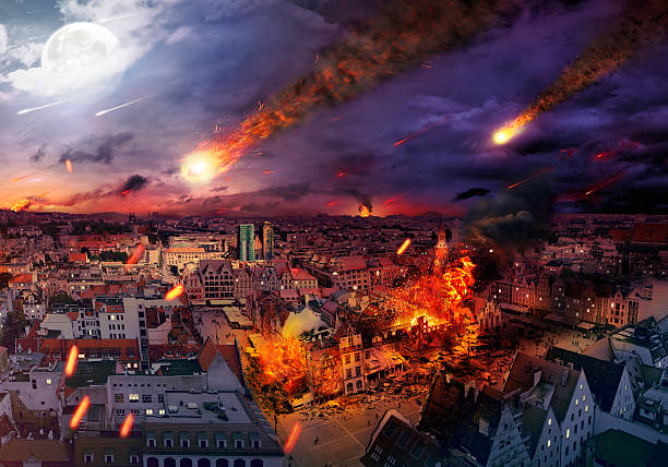 istock Apocalypse caused by a meteorite 522871651