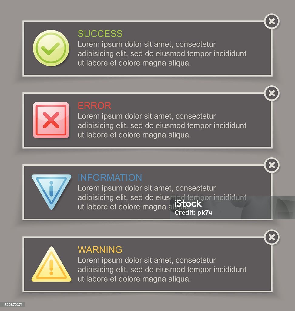 Notification Banners Stock Illustration - Download Image Now - Advice ...