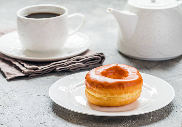 istock Fast food breakfast with donut 522872730