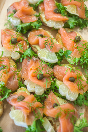 canapes with salmon