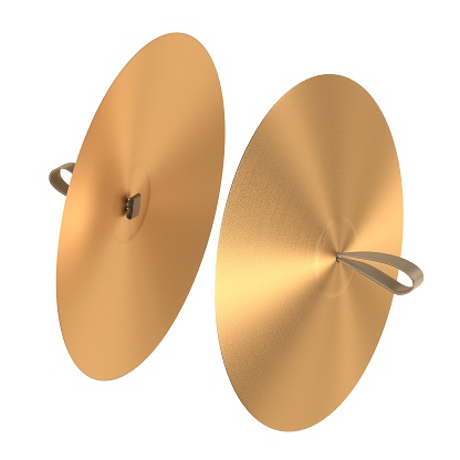 3d rendering of cymbals (musical insturment)