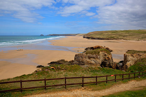 istock Perranporth beach North Cornwall best surfing beaches in uk 522876882