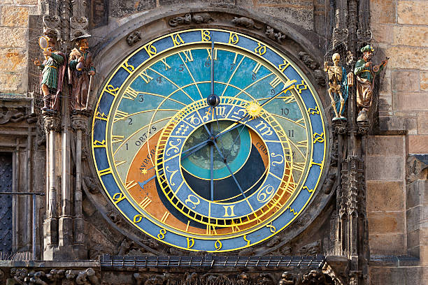 reloj astronómico de praga, república checa - astronomical clock fotografías e imágenes de stock