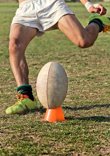 istock Rugby player in goal kick 522881335