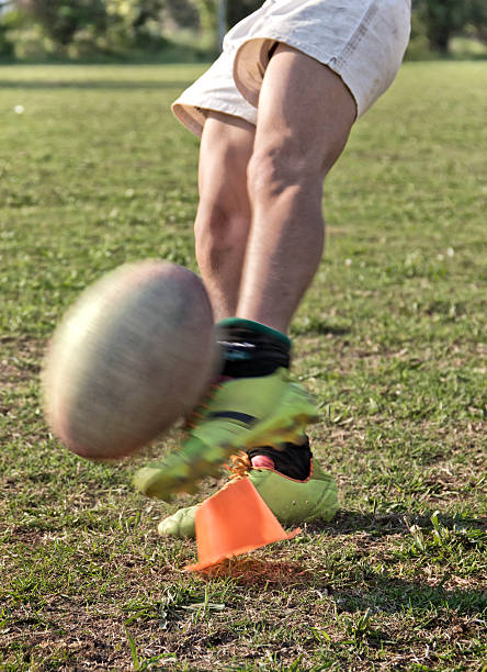 istock Rugby player in goal kick 522893699