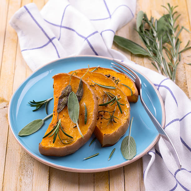 istock Baked pumpkin with herbs and spices 522897135