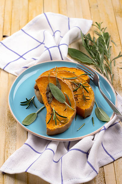 istock Baked pumpkin with herbs and spices 522897141