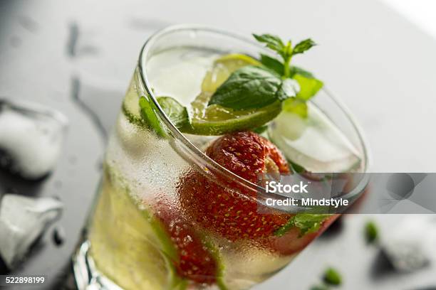 Strawberry Mojito Stock Photo - Download Image Now - Alcohol - Drink, Close-up, Cocktail