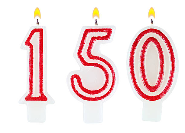 istock candles number one hundred fifty isolated on white background 522907779