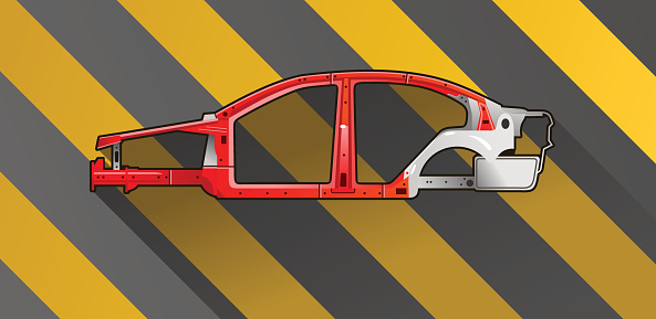 Circular Car Frame Car Frame Stock Illustration - Download Image Now - Car, Chassis ...