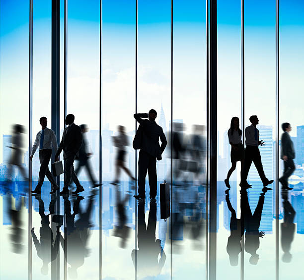 istock Business People Lost Rush Hour Walking Office Concept 522909343