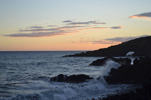 istock The Road to Hana...sunset on the rocks 522913051