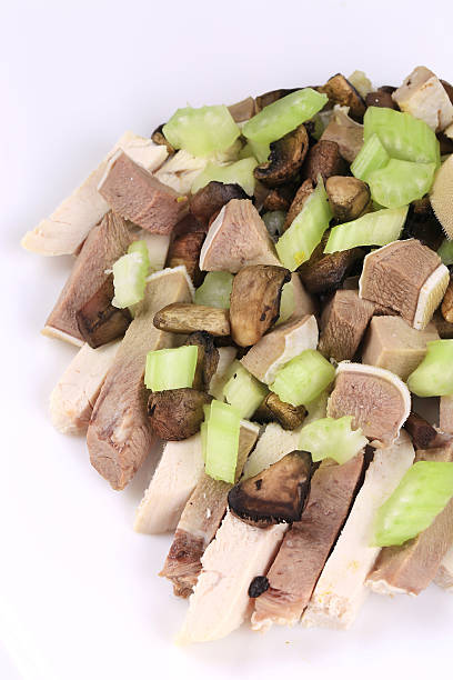 istock Meat salad with mushrooms. 522922163