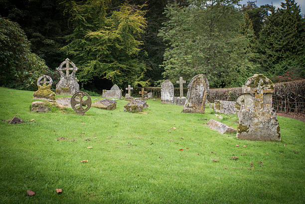 English coutry cemetery stock photo