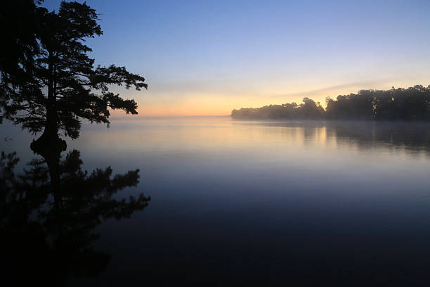 Sunrise over Reelfoot Lake Landscape on Reelfoot Lake at daybreak, Tennessee reelfoot lake stock pictures, royalty-free photos & images