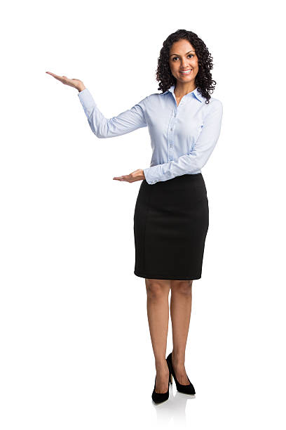 istock Smiling businesswoman gesturing 522925963
