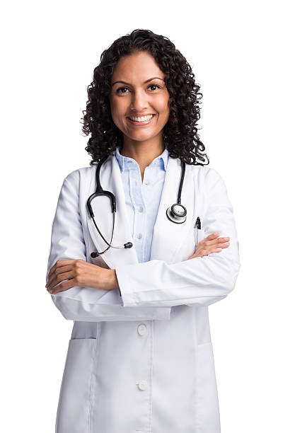 Smiling female doctor stock photo