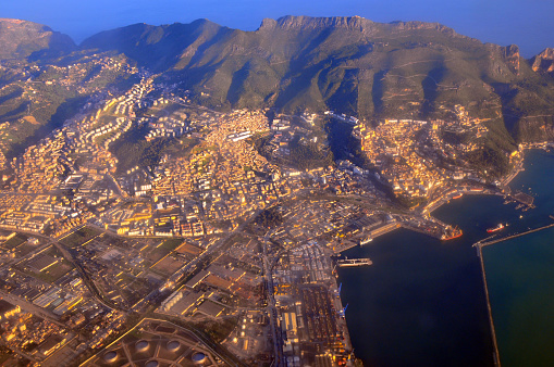 Bejaia, Algeria: aerial view of the city and the port - photo by M.Torres