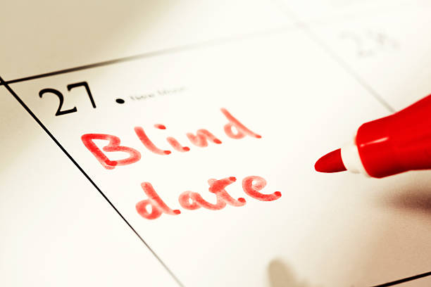 istock 'Blind date' marked in red felt pen on non-specific calendar 522926877