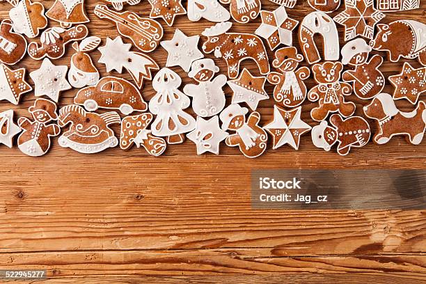Christmas Gingerbread Cookies Stock Photo - Download Image Now - Art And Craft, Baked, Brown