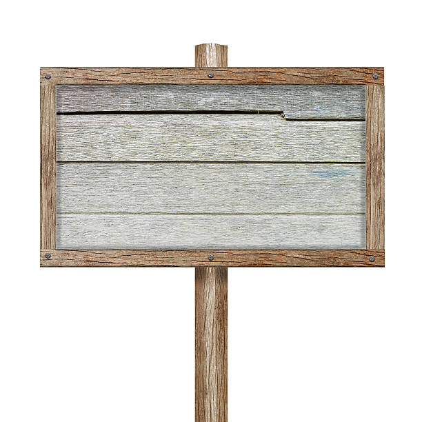istock Wooden sign isolated on white 522945397