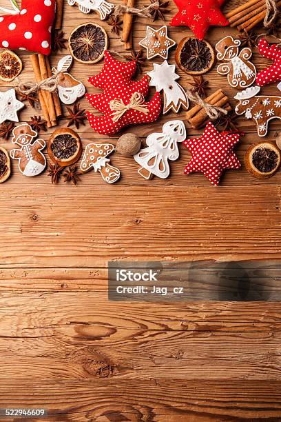 Christmas Gingerbread Cookies Stock Photo - Download Image Now - Art And Craft, Baked, Brown