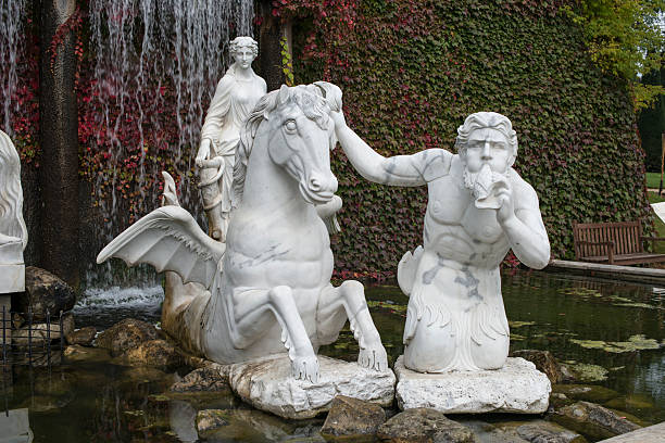 istock old white roman marrble sculptures like pegasus 522948639