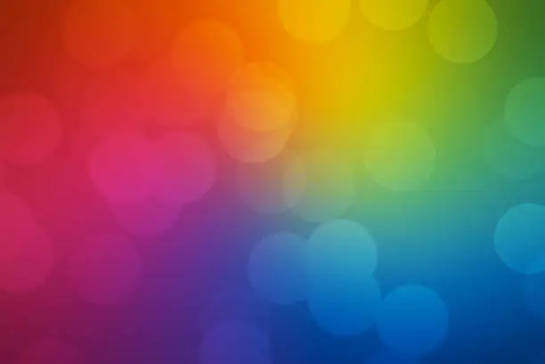 Photo of rainbow bokeh background