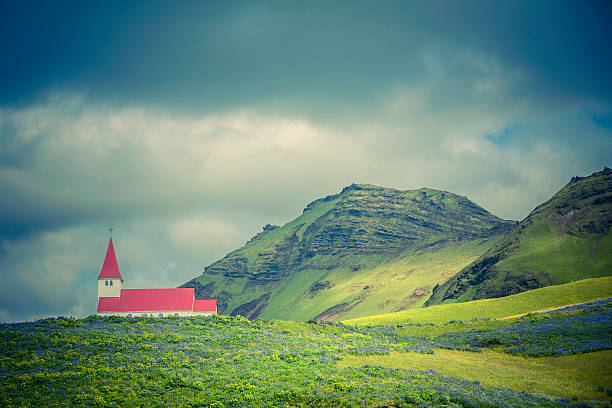 istock Scenic view in little Town Vik , Southern Iceland 522949875