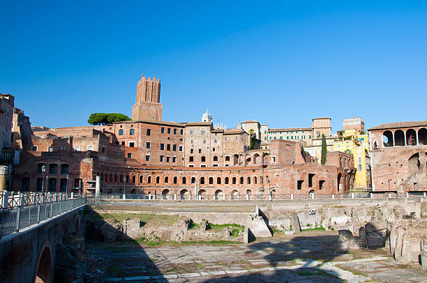 Trajan's Forum and Casa dei cavalieri di Rodi. Rome, Italy