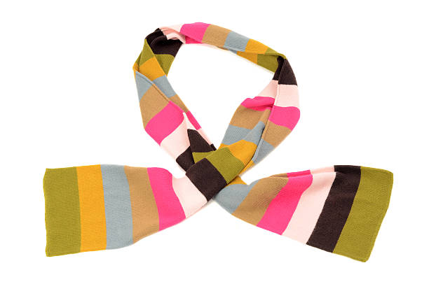 istock Striped scarf for winter. 522952563