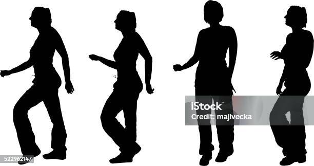 Vector Silhouette Of A Woman Stock Illustration - Download Image Now - Activity, Adult, Art