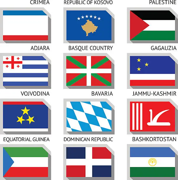 Vector illustration of Flags of the world