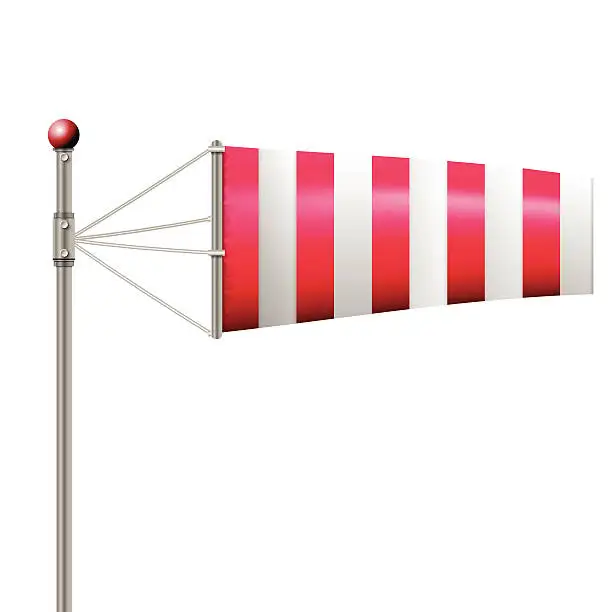 Vector illustration of Vector illustration of red windsock