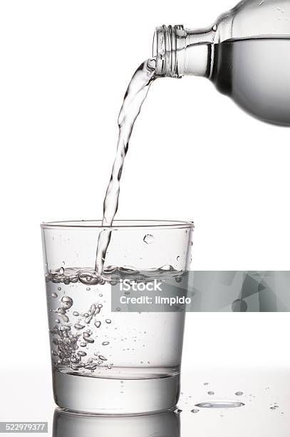 Water Glass Stock Photo - Download Image Now - Carbonated Water, Pouring, Bottle