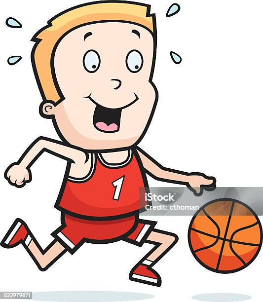 Child Playing Basketball Stock Illustration - Download Image Now - Activity, Basketball - Ball, Basketball - Sport