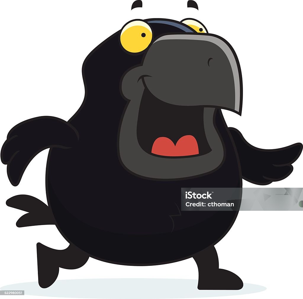 Comic Crow Zu Stock Vektor Art und mehr Bilder von Amsel Amsel
